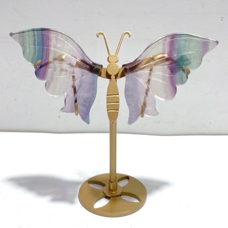 5 Pairs Beautiful Small Fluorite Symmetry Butterfly Wing With Stand - Wholesale Crystals