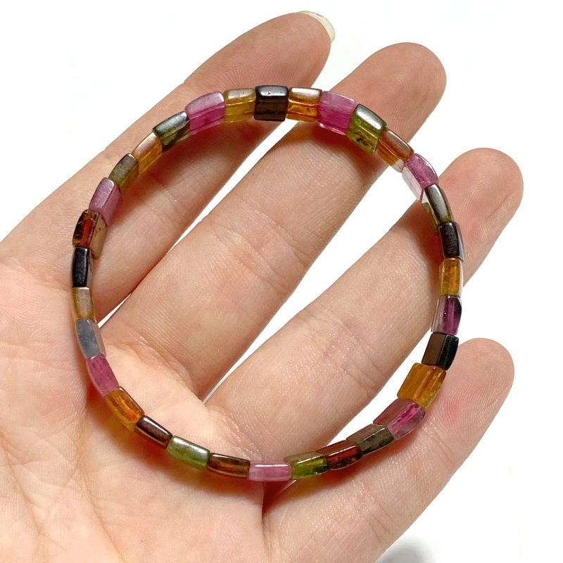 5 Pieces Beautiful Colorful Tourmaline Bracelets - Wholesale Crystals