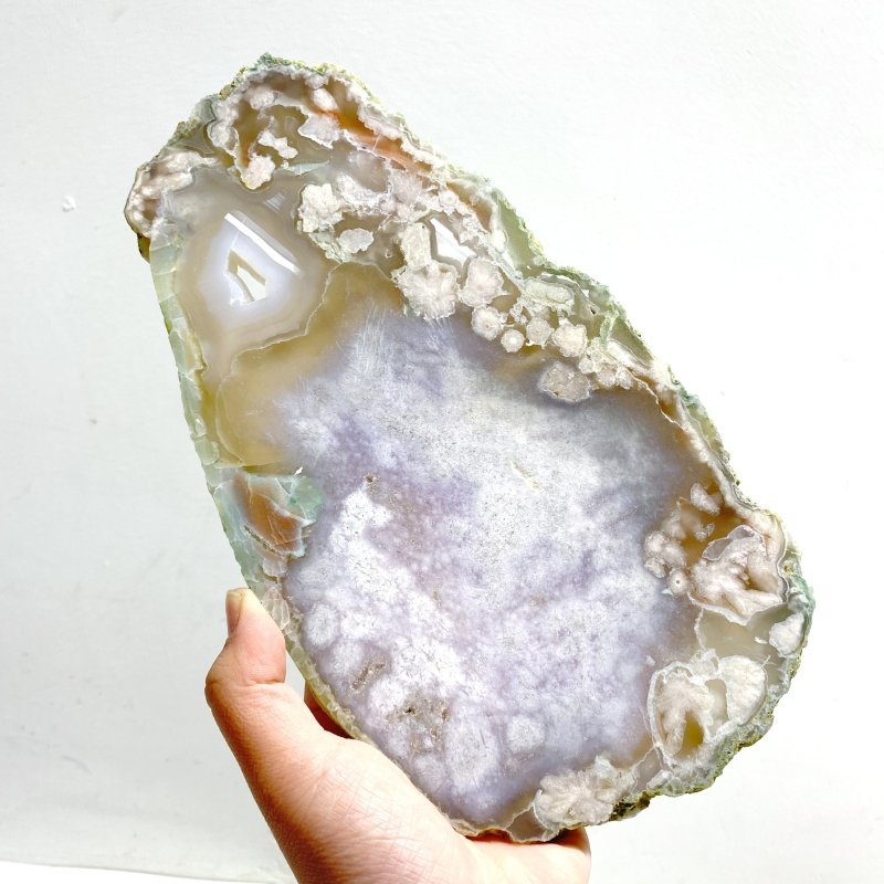 5 Pieces Beautiful Large Green Sakura Flower Agate Slabs - Wholesale Crystals