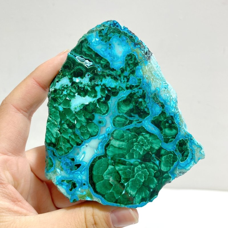 5 Pieces High Quality Beautiful Chrysocolla Mixed Malachite Slab Specimen 2 - Wholesale Crystals