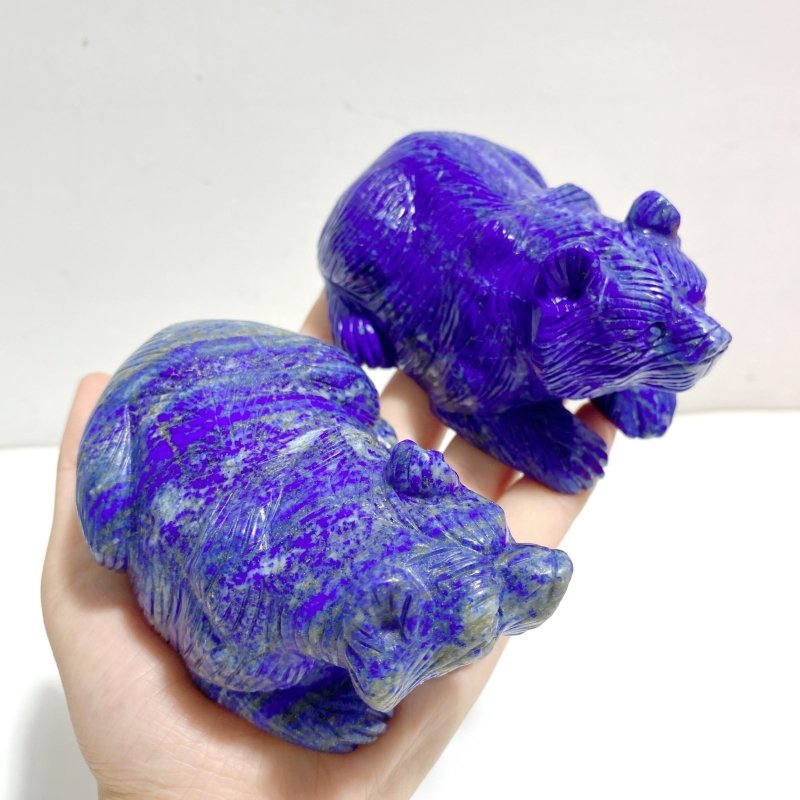 5 Pieces Lapis Lazuli Bears Carving - Wholesale Crystals