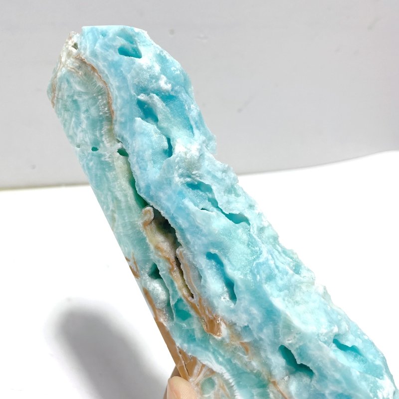 5 Pieces Large Blue Hemimorphite Four - Sided Tower Point Raw Side - Wholesale Crystals