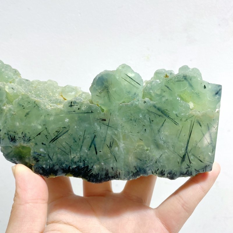 5 Pieces Large Natural Prehnite Tower Raw Side -Wholesale Crystals