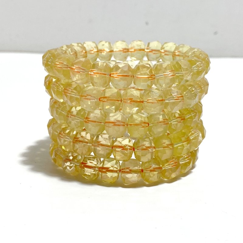 5 Pieces Multi - faceted Citrine Bracelets - Wholesale Crystals