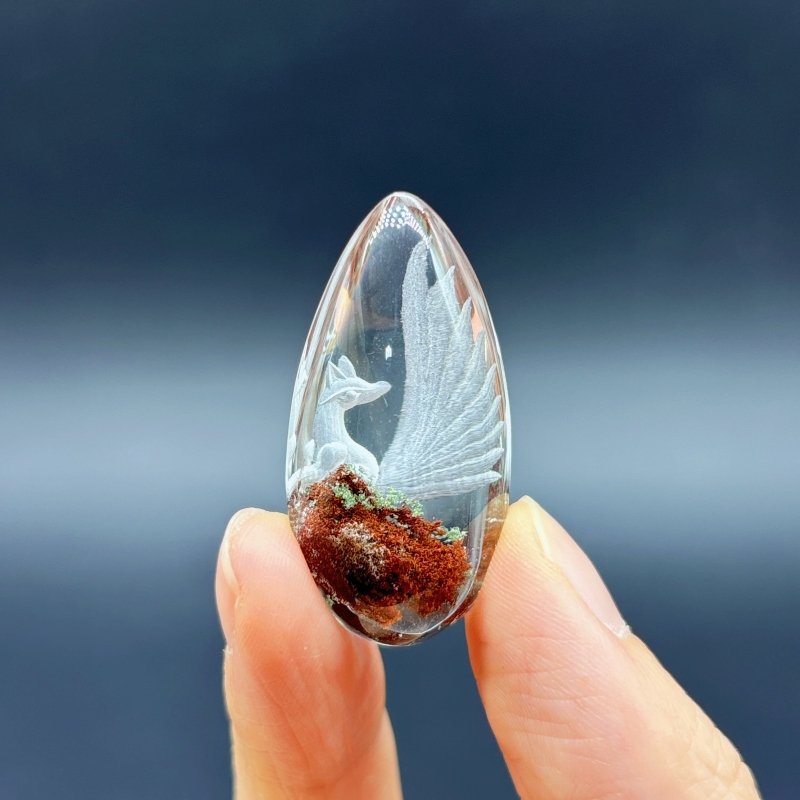 5 Pieces Nine - tailed Fox Garden Quartz Inner Scene Carving - Wholesale Crystals