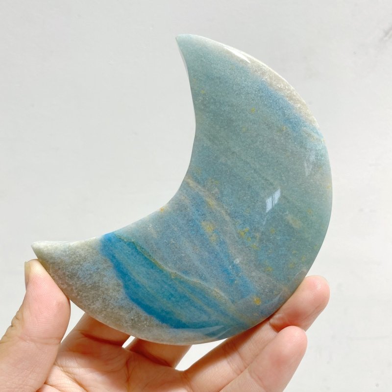 5 Pieces Trolleite Stone Moon With Stand -Wholesale Crystals