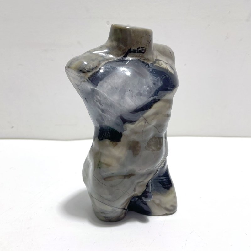 5 Pieces Volcano Agate Male Body Carving (UV - Reactive) - Wholesale Crystals