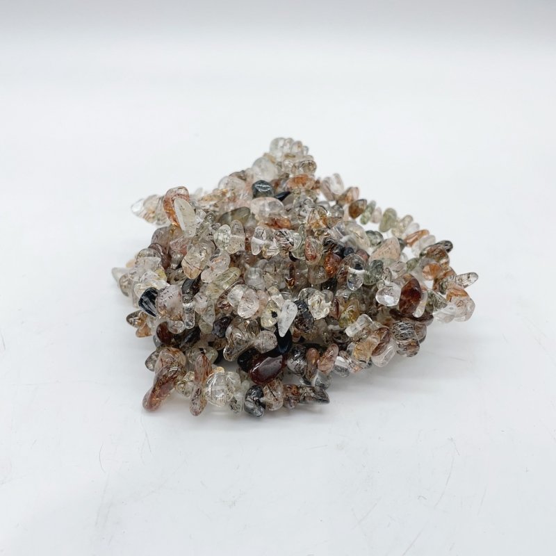 5 Types Chip Bracelet Crystal Wholesale Malachite Phosphosiderite Rutile Quartz -Wholesale Crystals