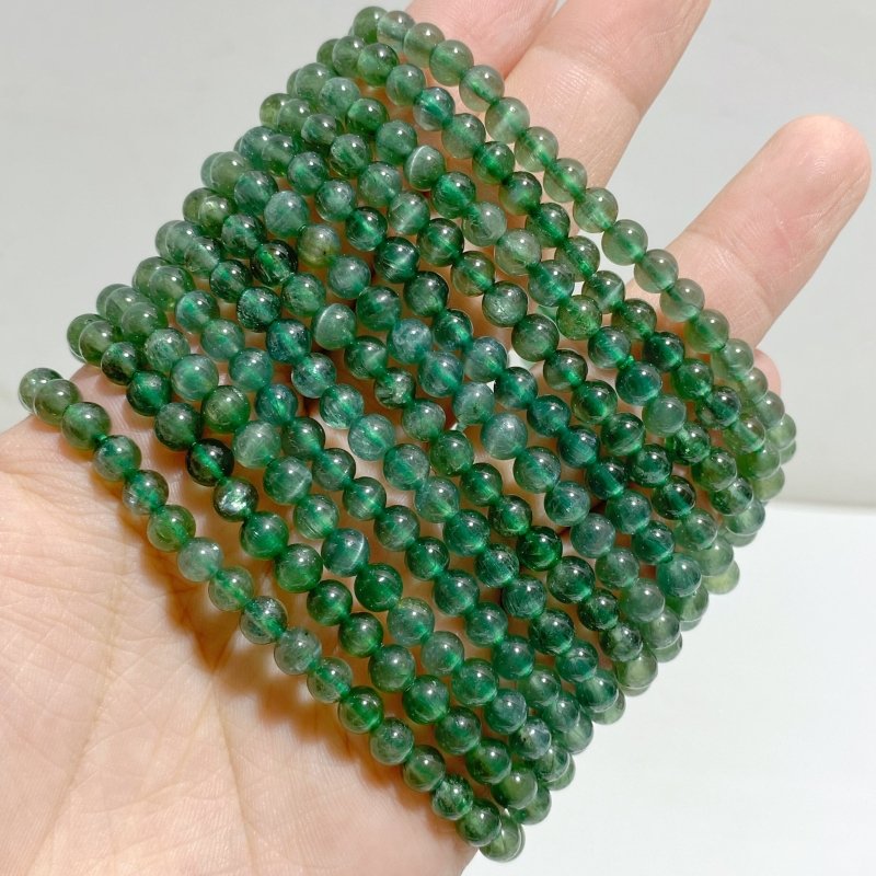 5mm Green Apatite Cat Eye Flash Bracelet Wholesale -Wholesale Crystals