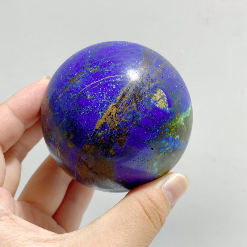 6 Pieces Azurite Mixed Malachite Spheres 2 -Wholesale Crystals