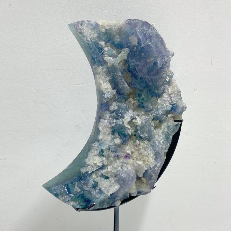 6 Pieces Fluorite Moon Carving With Stand -Wholesale Crystals