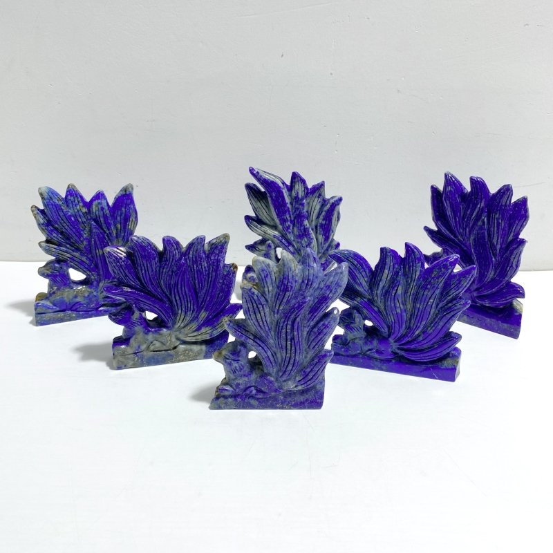 6 Pieces Lapis Lazuli Nine - tailed Fox Carving - Wholesale Crystals