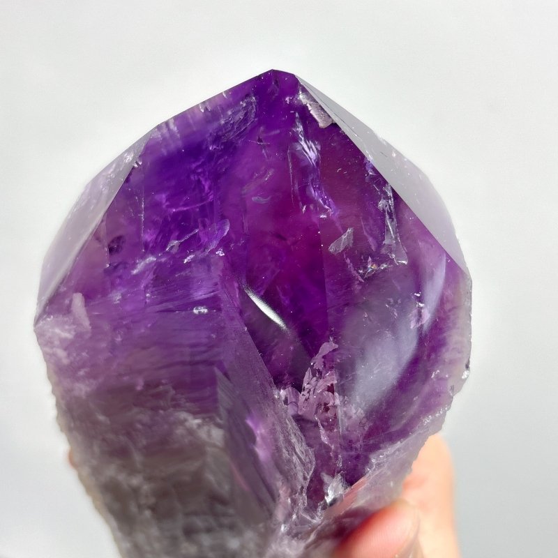 6 Pieces Large Beautiful Polished Amethyst Scepter Single Point 23 - 33cm - Wholesale Crystals