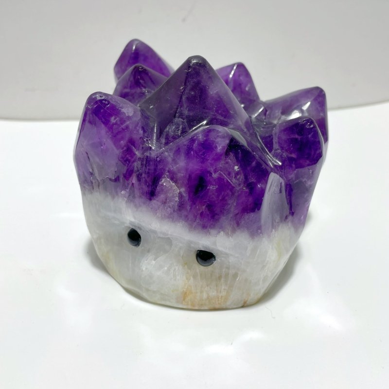 6 Pieces Polished Large Amethyst Teeth Cluster Groot Carving - Wholesale Crystals