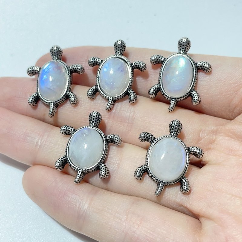 6 Types Cute Turtle Pendant Wholesale Moonstone Amethyst - Wholesale Crystals