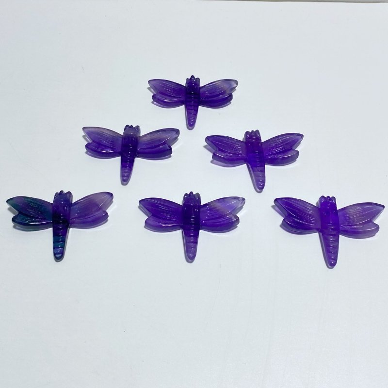 6 Types Dragonfly Crystal Carving Wholesale Caribbean Calcite Rose Quartz - Wholesale Crystals