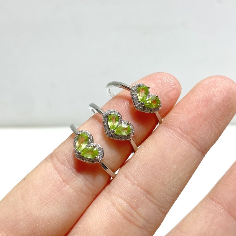 6 Types Peridot Cut Faceted Ring Wholesale - Wholesale Crystals