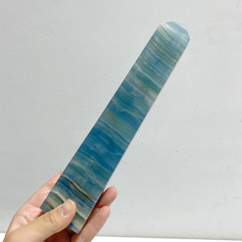 7 Pieces Tall High Quality Blue Onyx Four-sided Tower Point -Wholesale Crystals