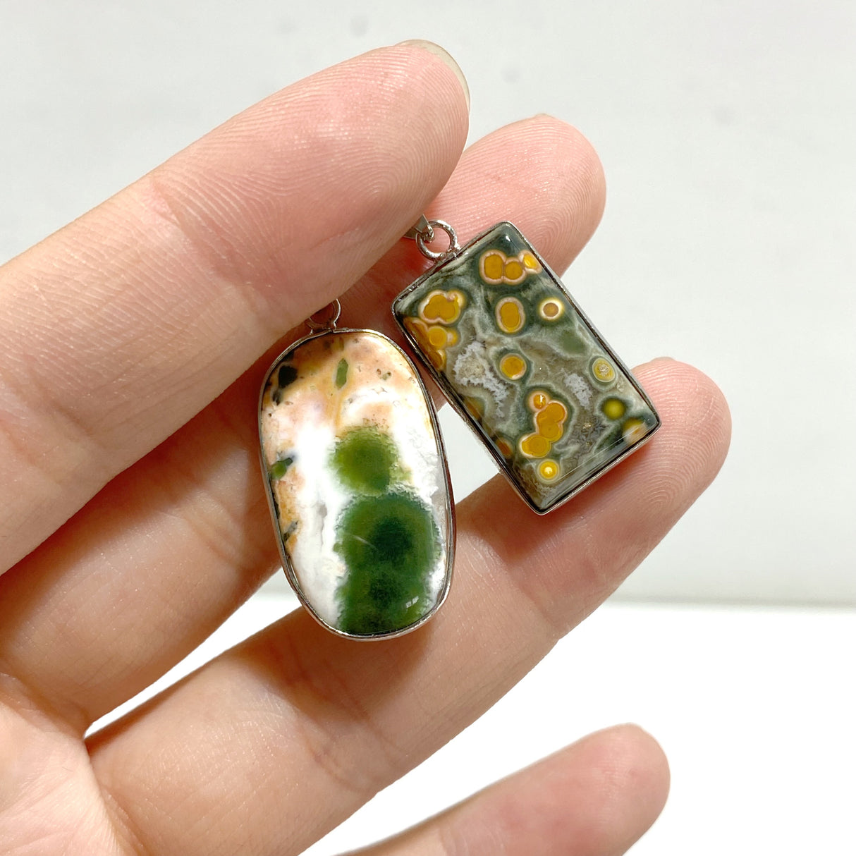 45 Pieces Vein Ocean Japser Pendant