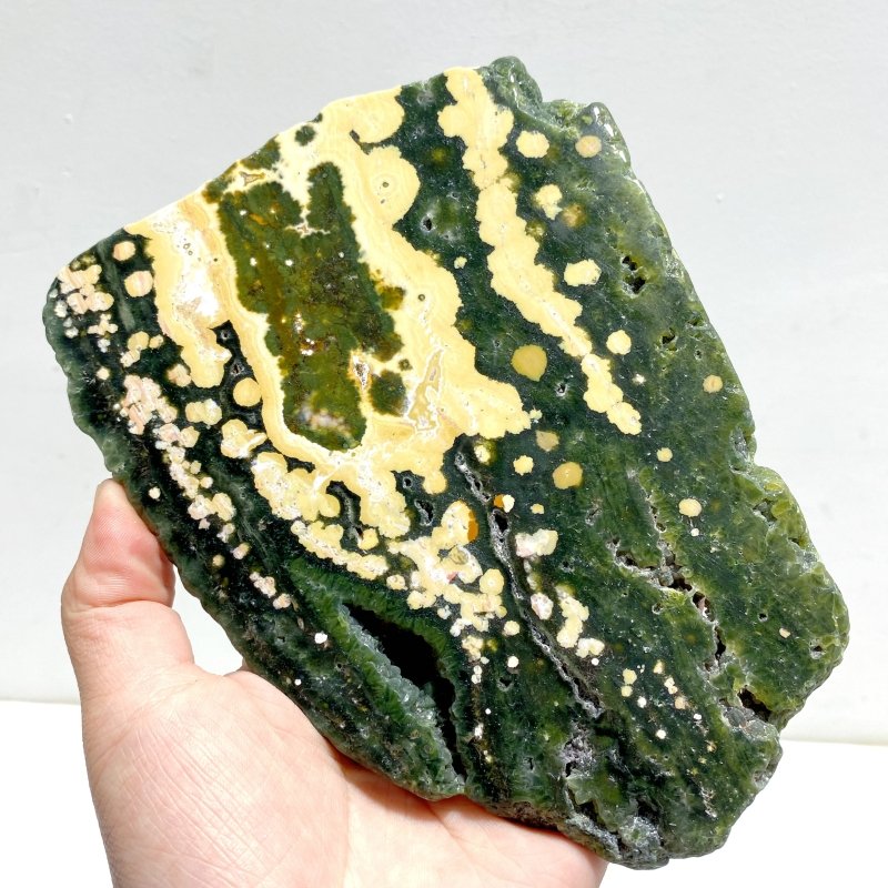 8 Pieces Beautiful 8th Vein Ocean Jasper Slab - Wholesale Crystals