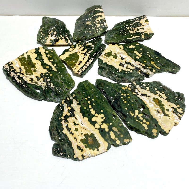8 Pieces Beautiful 8th Vein Ocean Jasper Slab - Wholesale Crystals