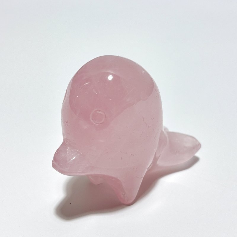8 Pieces Beautiful Rose Quartz Sea Animals Carving - Wholesale Crystals
