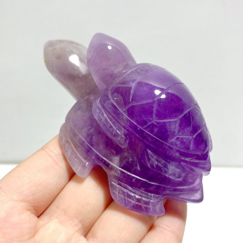 8 Pieces Chevron Amethyst Sea Turtles Carving - Wholesale Crystals