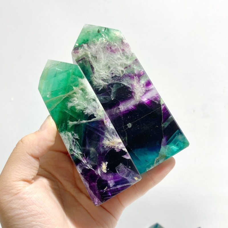 8 Pieces Feather Fluorite Four-sided Points -Wholesale Crystals
