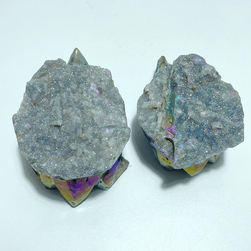 8 Pieces Geode Aura Sphalerite Hedgehog Carving - Wholesale Crystals