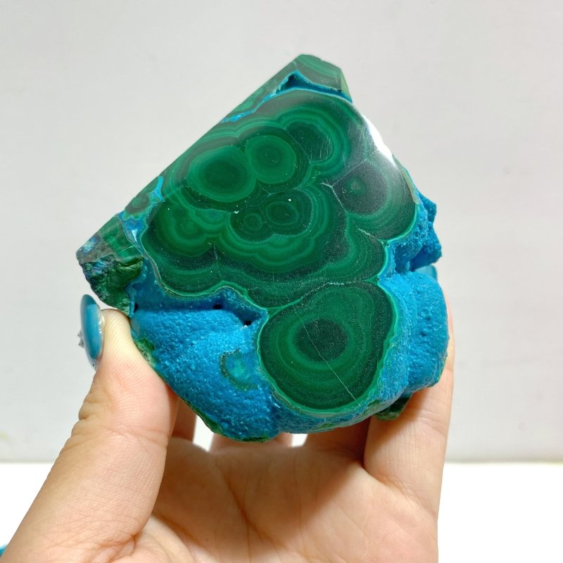 8 Pieces High Quality Chrysocolla Mixed Malachite Slab Specimen 12 - Wholesale Crystals