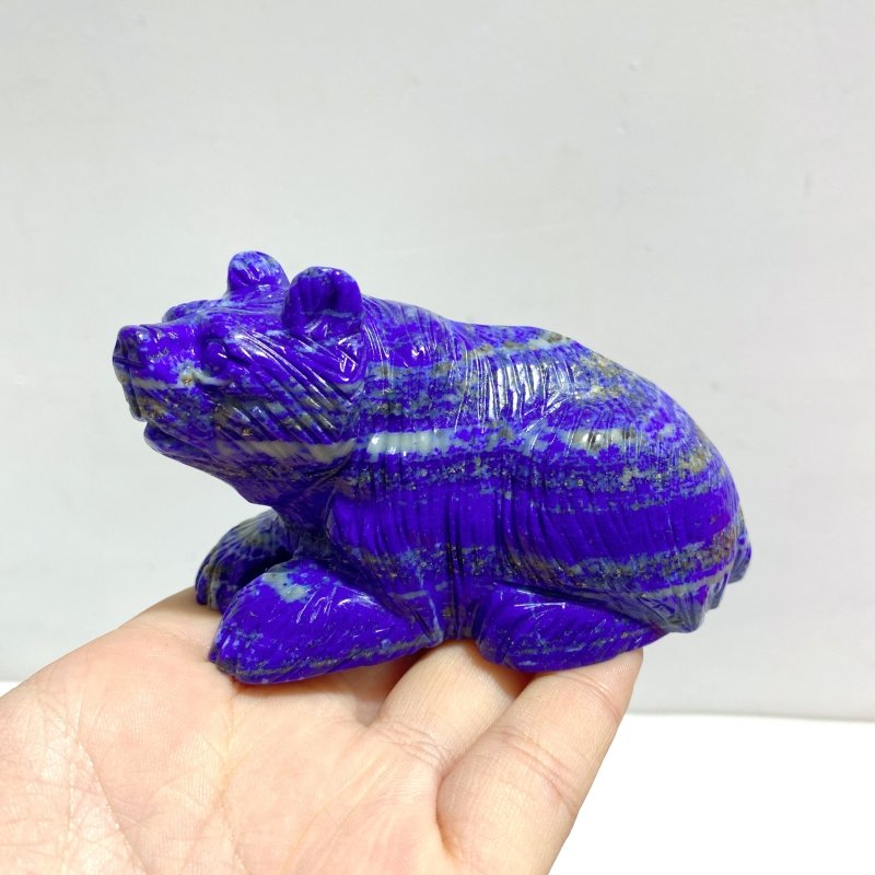 8 Pieces Lapis Lazuli Bears Carving - Wholesale Crystals