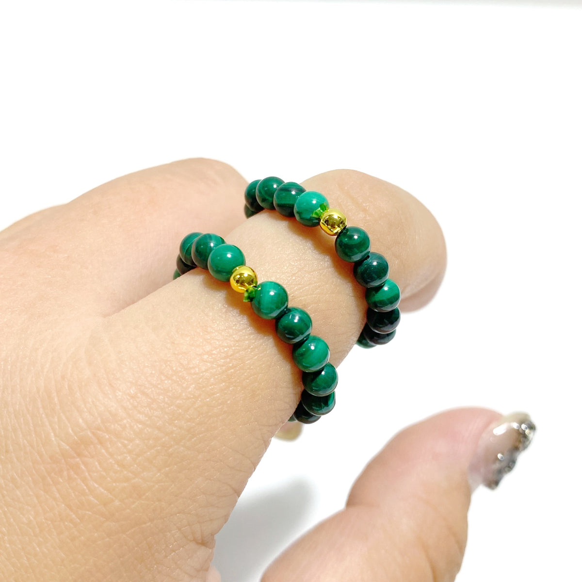 21 Types Crystal Beaded Rings Wholesale Tiger Eye Blue Aventurine