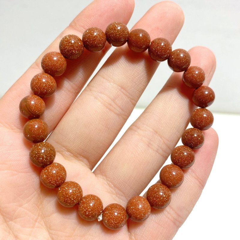 8mm Gold Sandstone Bracelets Wholesale - Wholesale Crystals