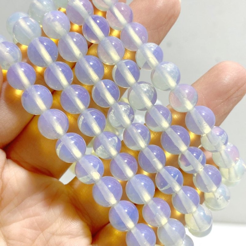 8mm White Opalite Bracelets Wholesale -Wholesale Crystals