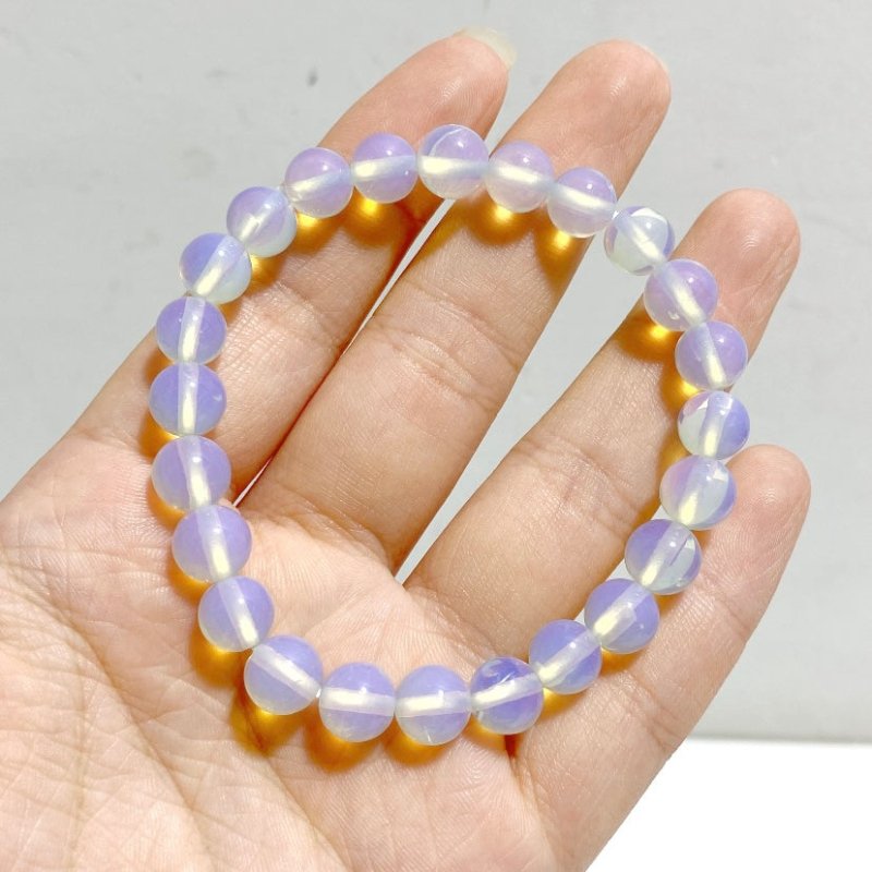 8mm White Opalite Bracelets Wholesale -Wholesale Crystals