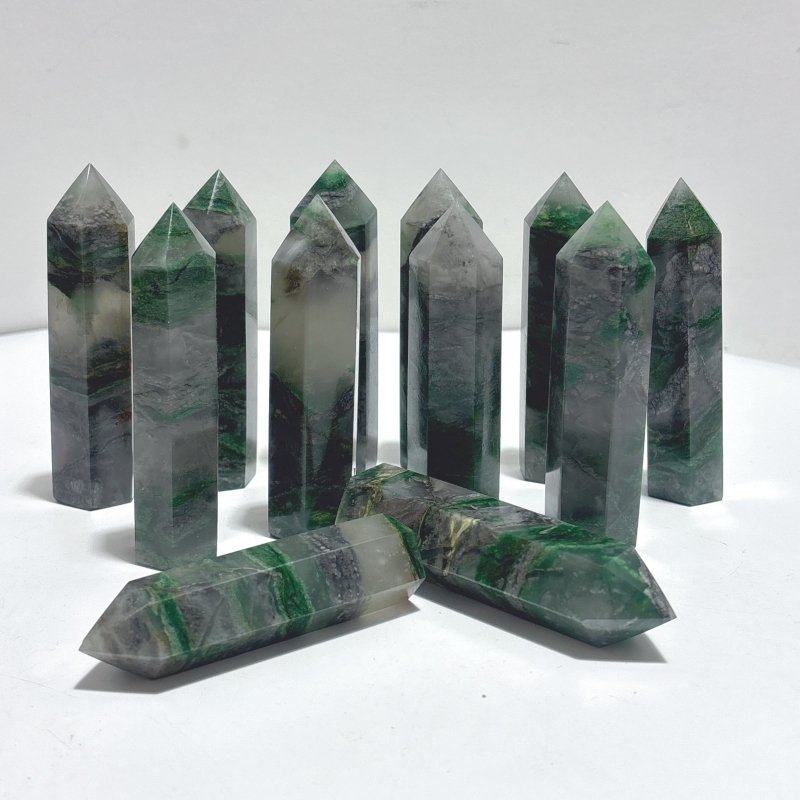 9 - 11cm Africa Jade Point Tower Wholesale - Wholesale Crystals