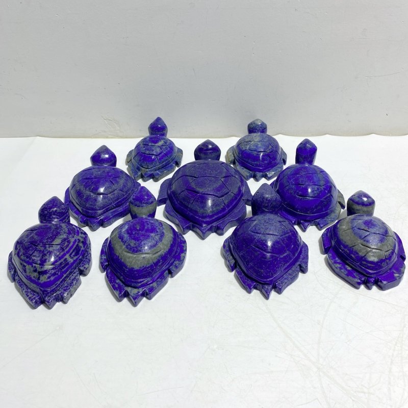 9 Pieces Lapis Lazuli Sea Turtles Carving -Wholesale Crystals