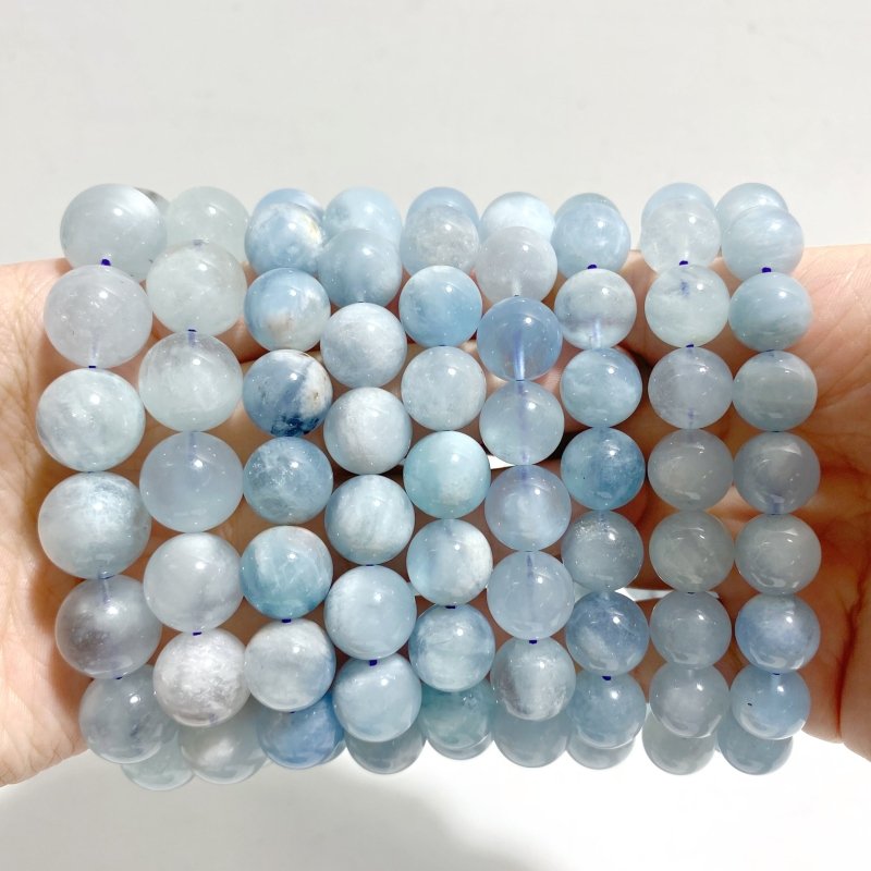 9 Pieces Normal Quality Aquamarine Bracelets -Wholesale Crystals