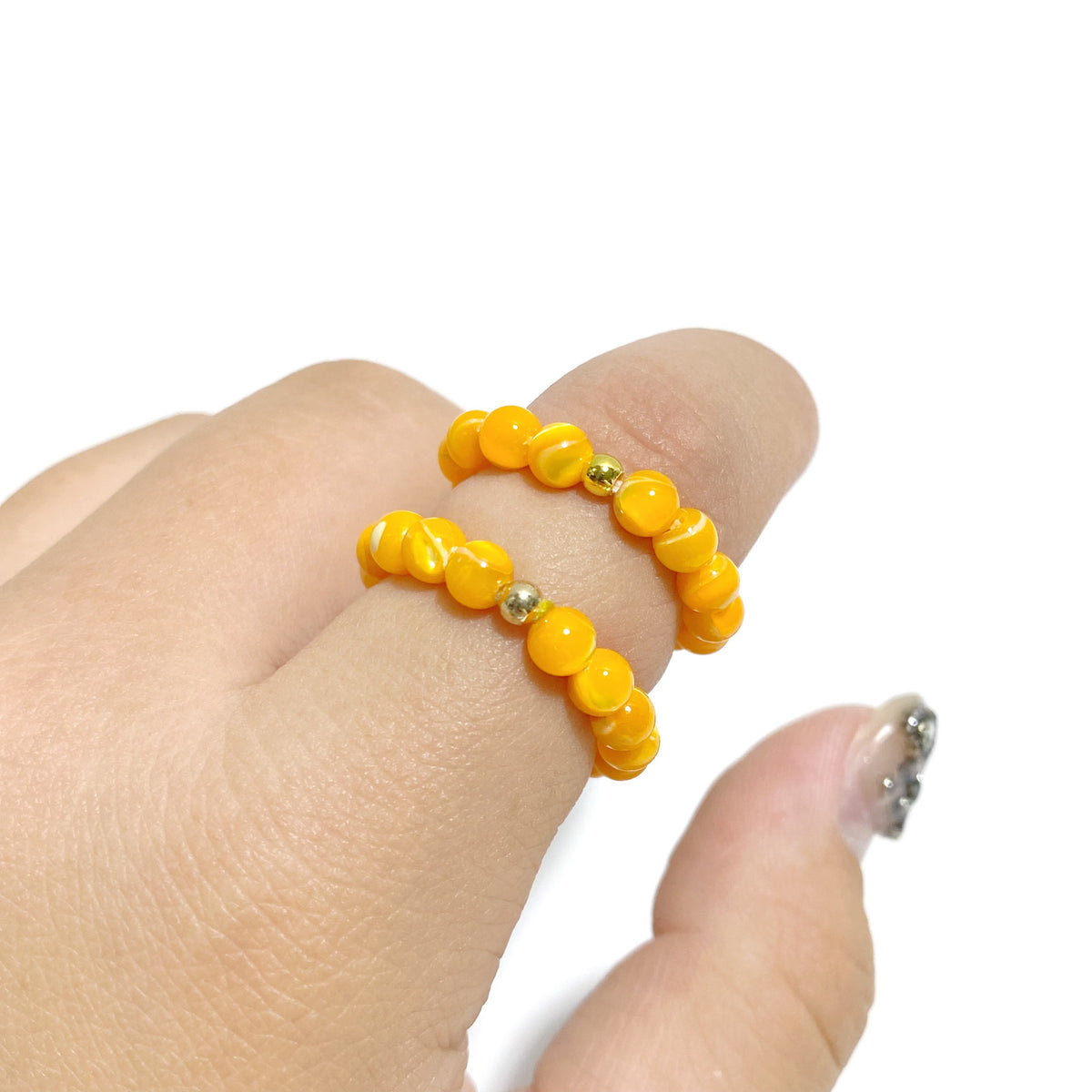 21 Types Crystal Beaded Rings Wholesale Tiger Eye Blue Aventurine