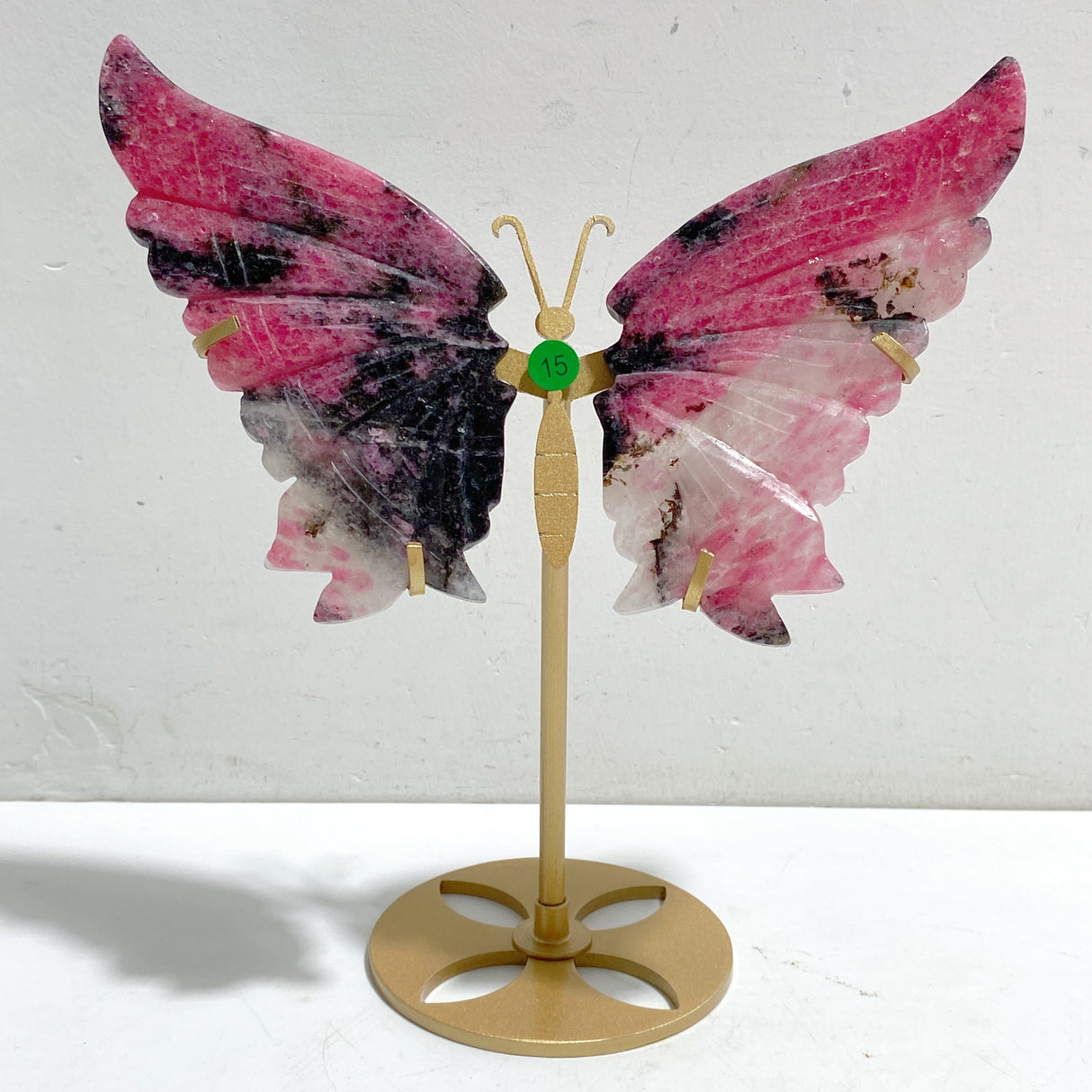 Rhodonite Mixed Quartz Butterfly Wing With Stand Wholesale (No.13-18)