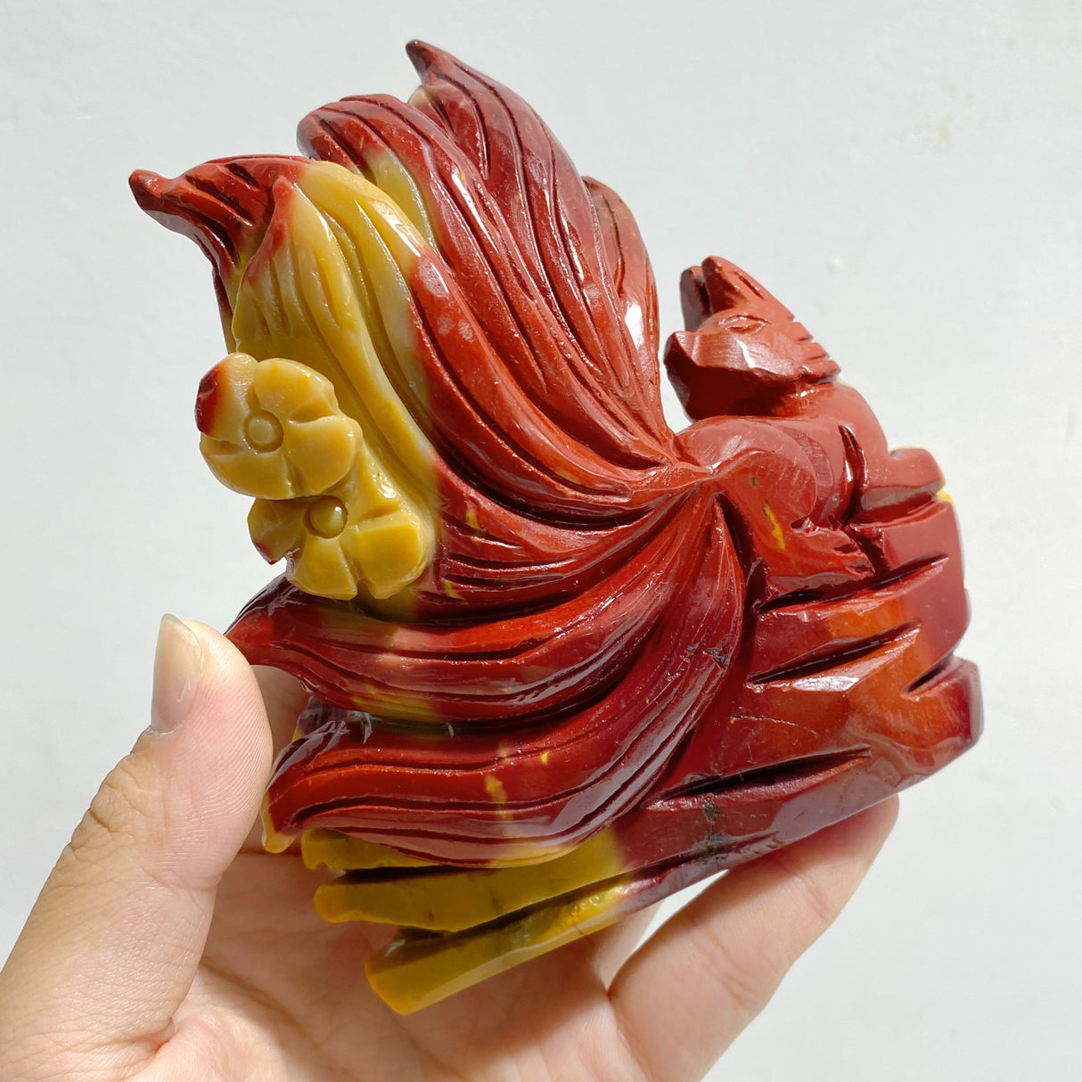 2 Pieces Mookaite Nine-tailed Fox Carving #5