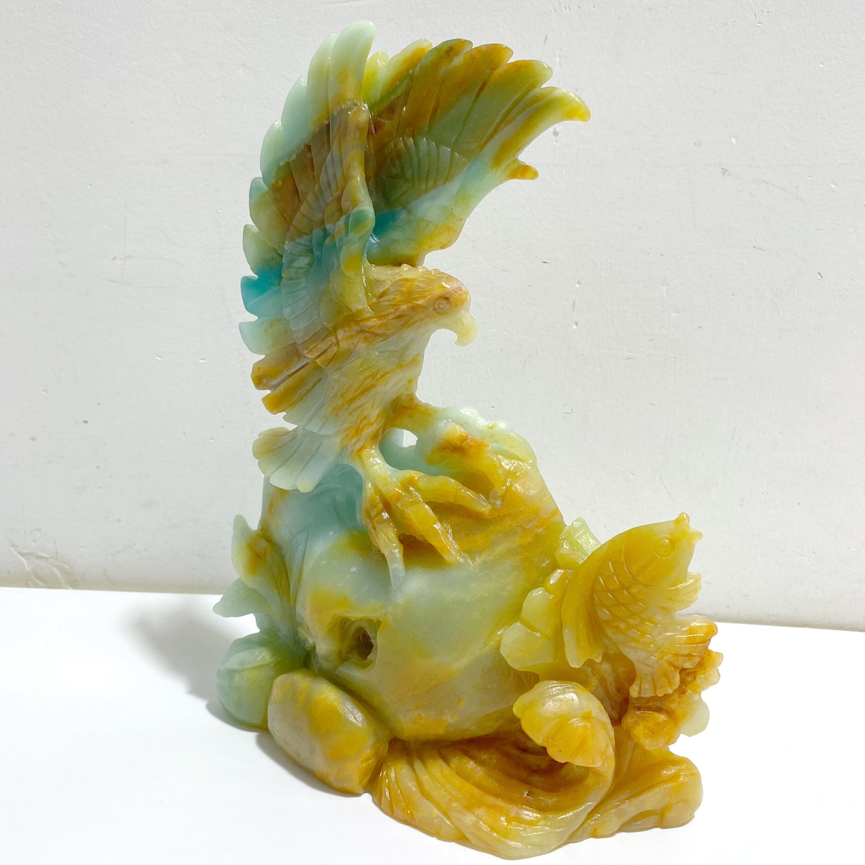 Unique Caribbean Calcite Eagle Carving