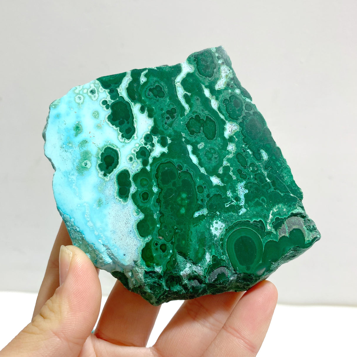 5 Pieces High Quality Beautiful Chrysocolla Mixed Malachite Slab Specimen #8