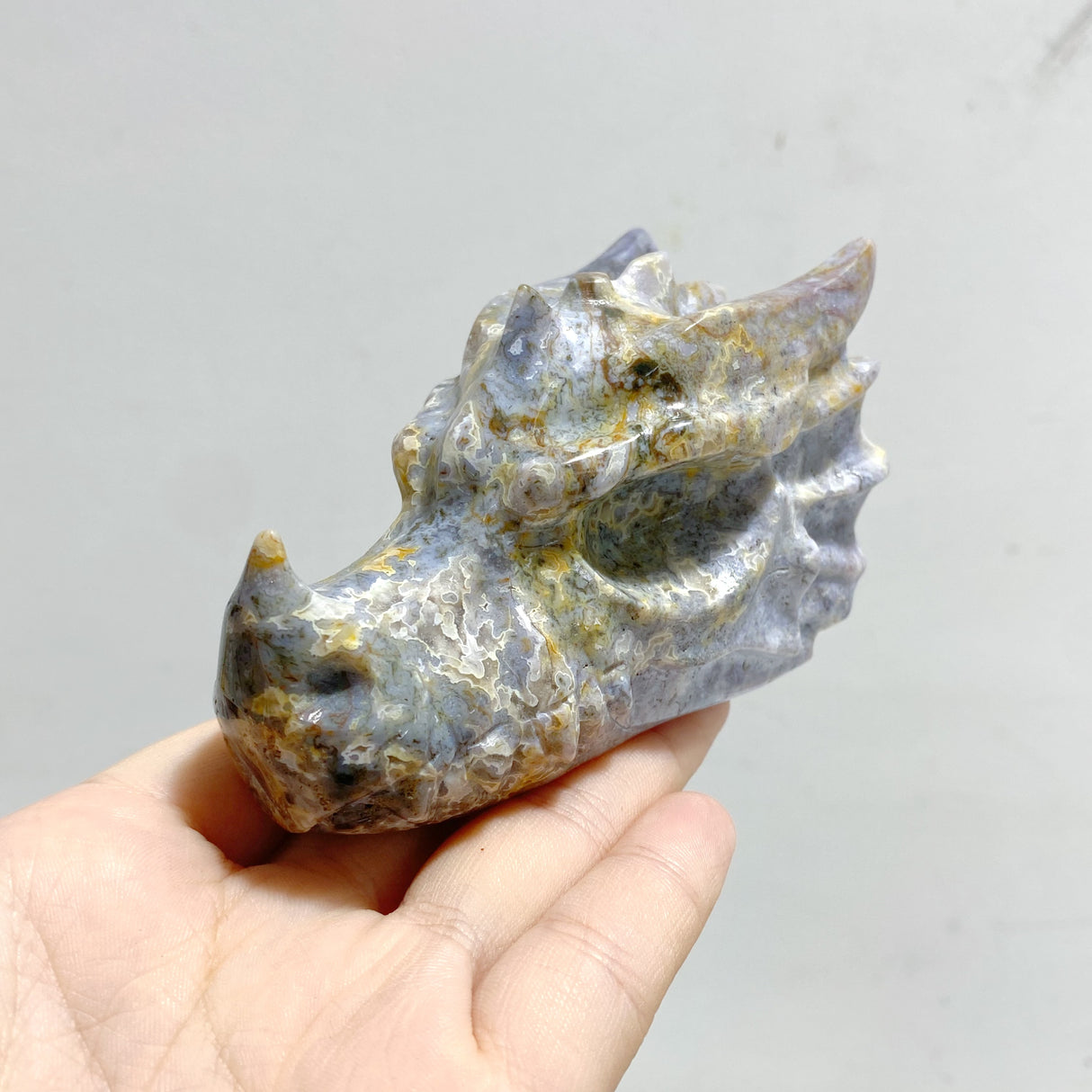 9 Pieces Ocean Jasper Dragon Head Carving Closeout