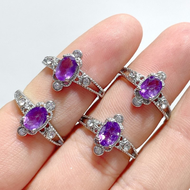 Beautiful Amethyst Cut Faceted Ring Wholesale - Wholesale Crystals