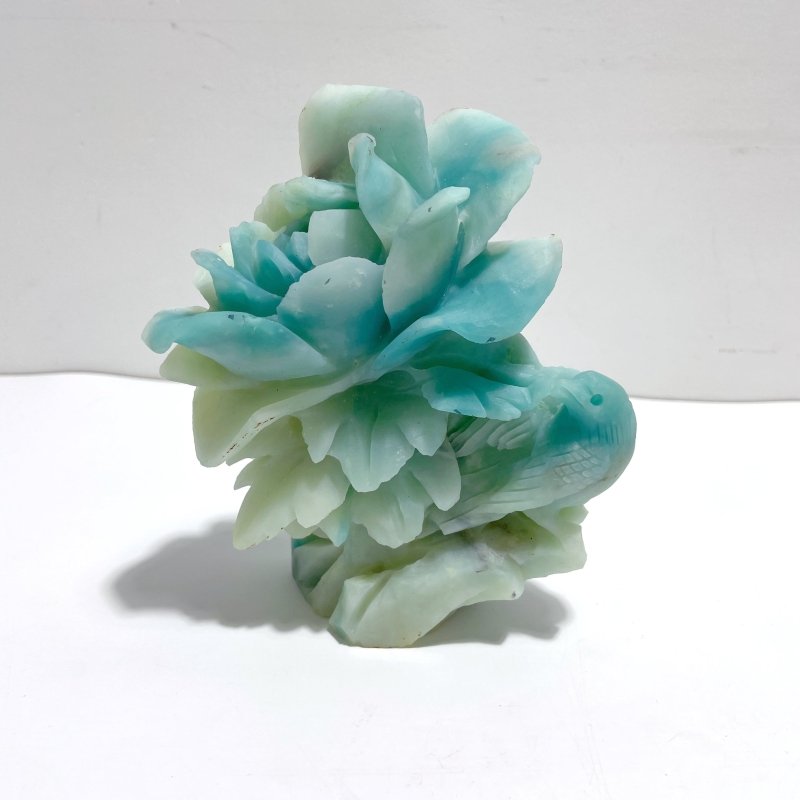 Beautiful Caribbean Calcite Bird&Flower Carving - Wholesale Crystals