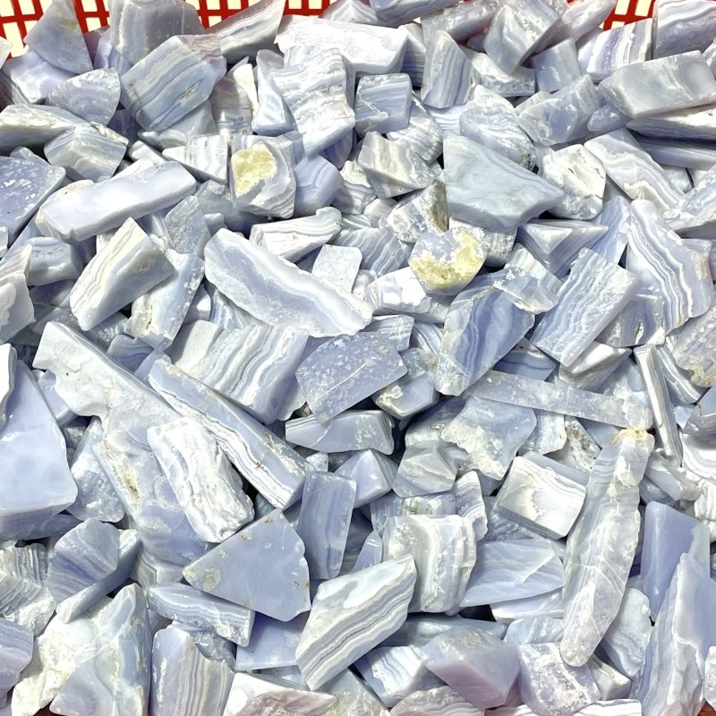 Beautiful Patterns Blue Lace Agate Free Form Mixed Size Wholesale - Wholesale Crystals