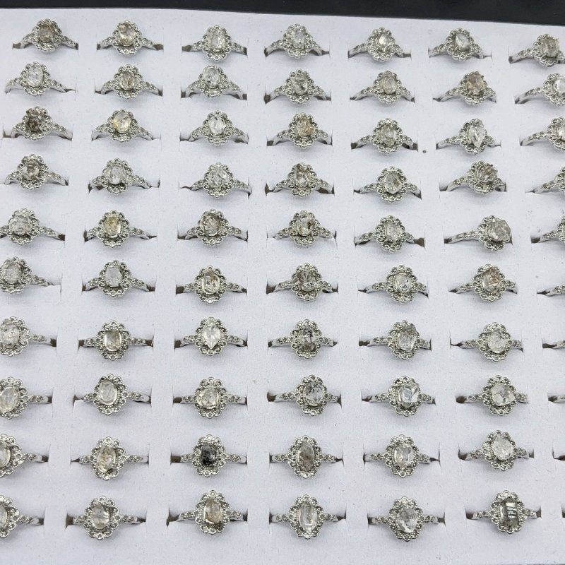 Beautiful Tibet Quartz Crystal Raw Stone Ring Wholesale -Wholesale Crystals