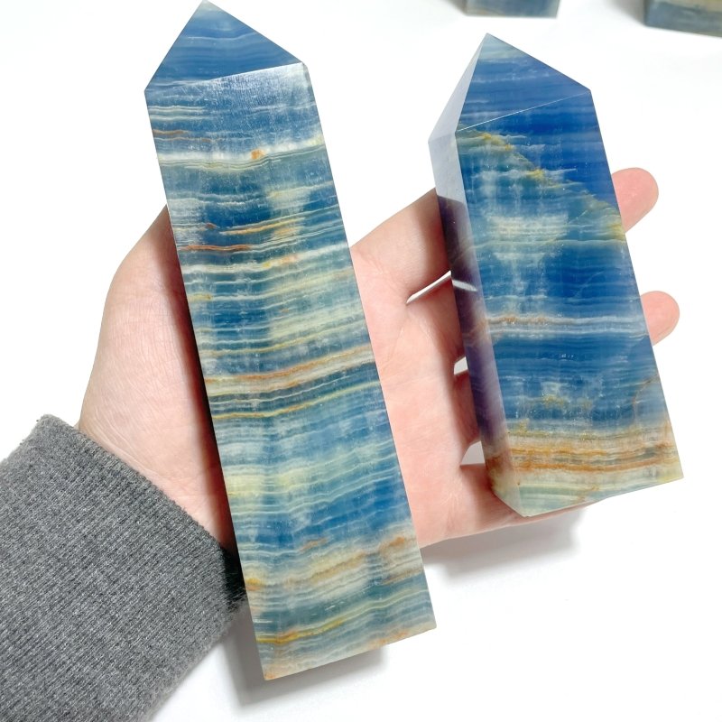Blue Onyx Four - sided Tower Point Wholesale - Wholesale Crystals