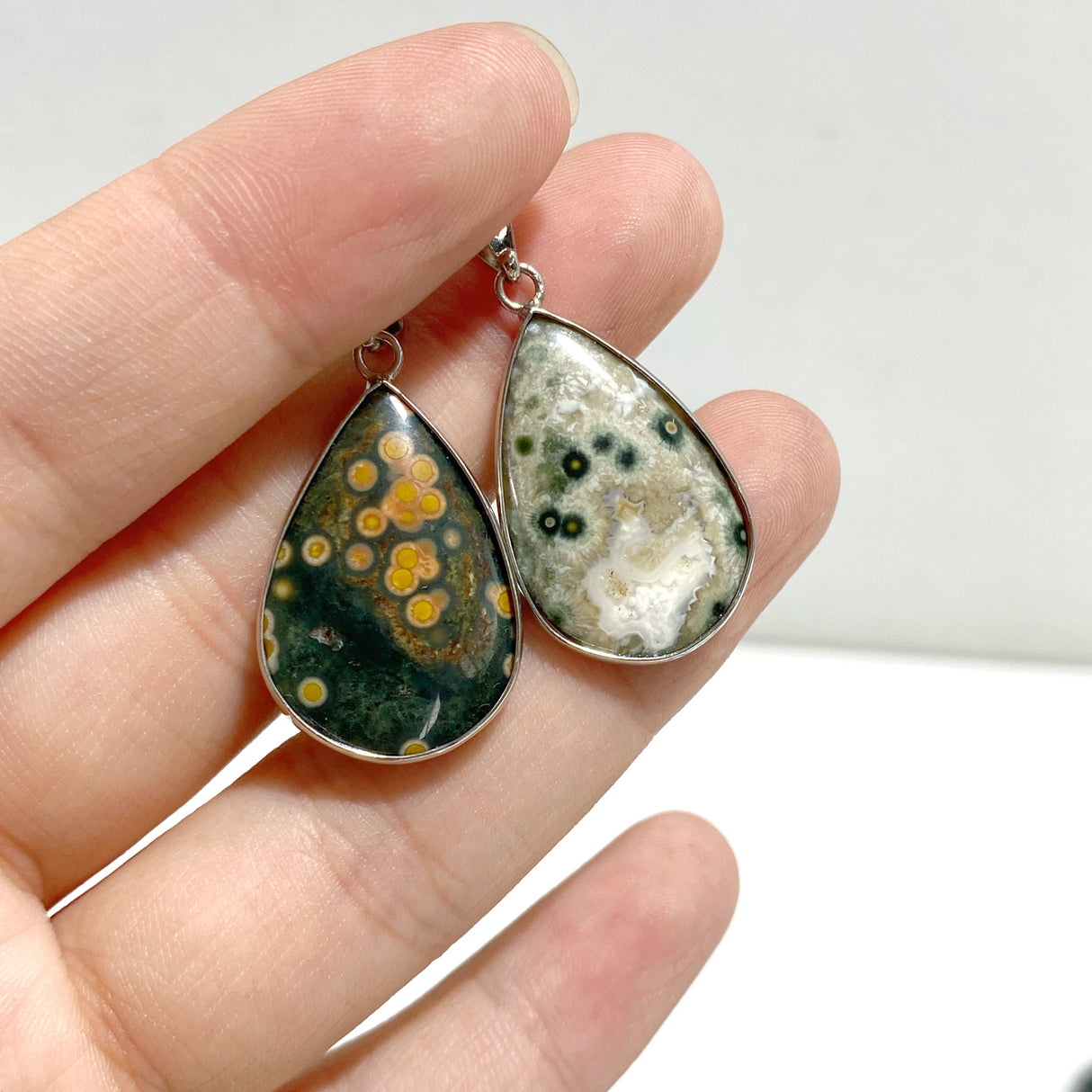 45 Pieces Vein Ocean Japser Pendant